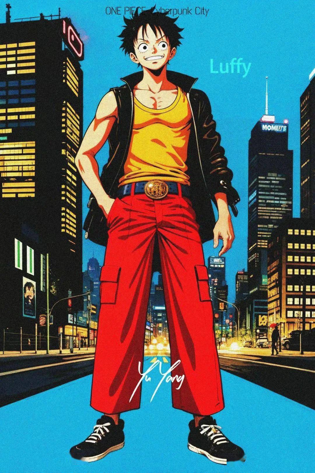 海贼王壁纸|现代装路飞