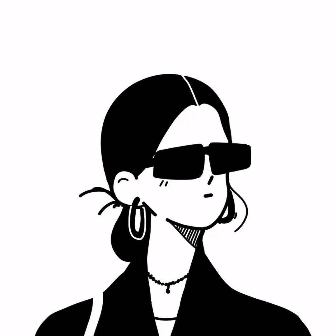 黑白简约头像,好喜欢呐!_原文_增加了_女生