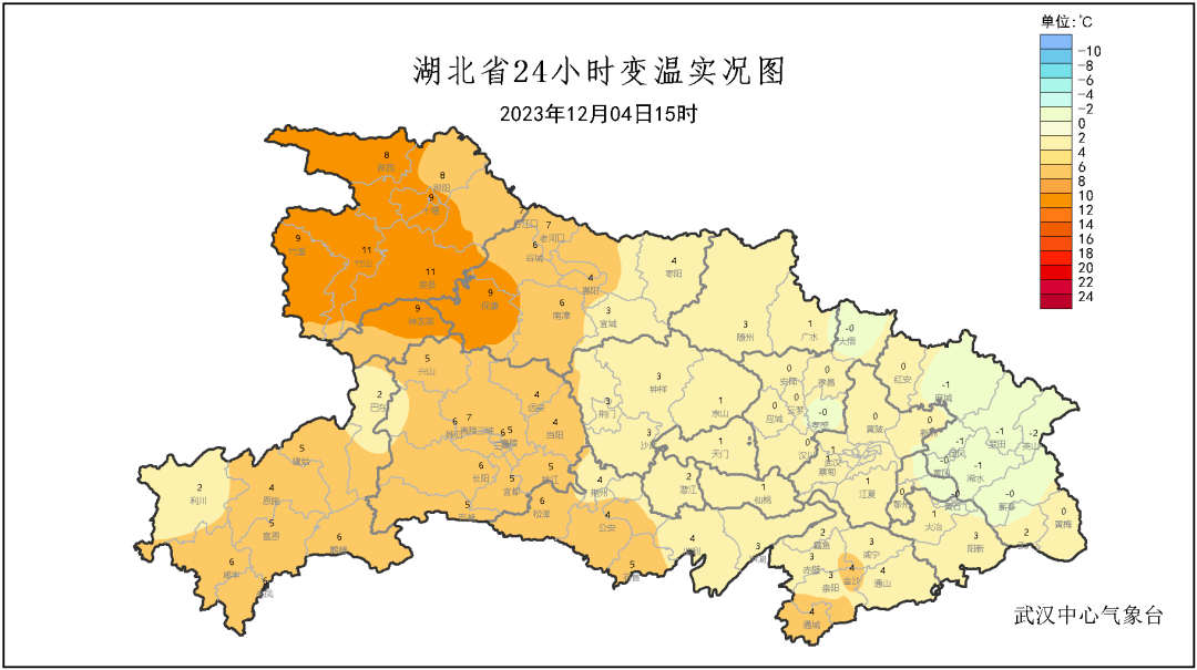 5℃氣溫在20℃以上保康,鶴峰,十堰,鄖西4縣市氣溫都在15~21℃省內其他