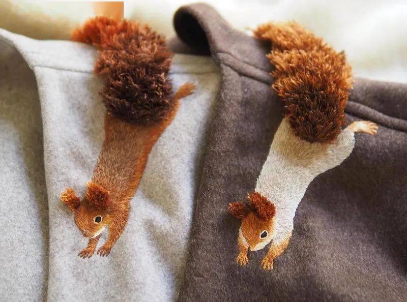 不一样的立体刺绣,让动物在衣服上玩耍_kiinii_app_手工