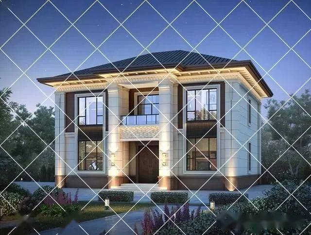 备受赞誉二层简欧风格自建房设计推荐,大众审美的外观造型_别墅_农村