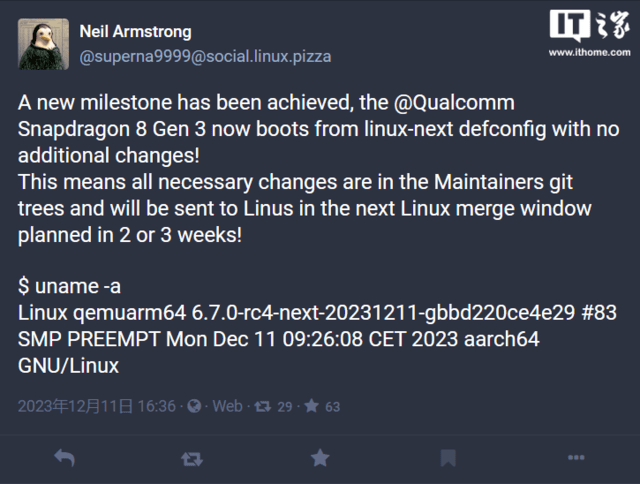 Linux 6.8内核完美支持高通骁龙8 Gen3_设备_其他_合并