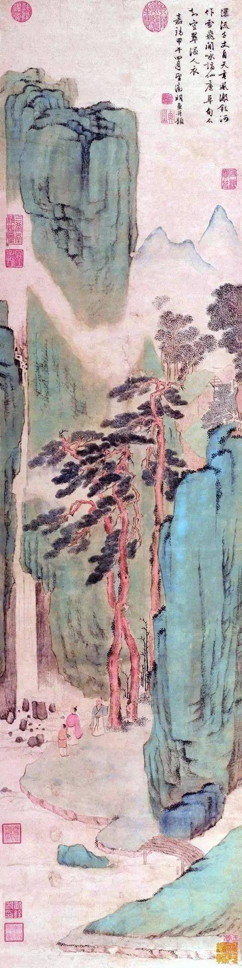 历代名家画松山水画图卷(超多图)_图片_松菊图_黄山寿