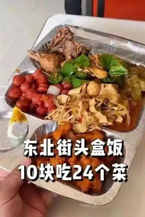 毕竟,当人们在东北吃着10元24个菜的街头盒饭,满嘴流油的时候,这种