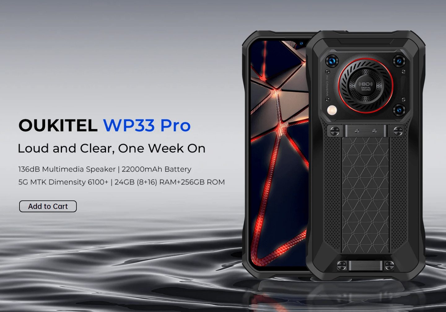     Oukitel WP33 Pro发布：22000mAh大电池，售价240美元 