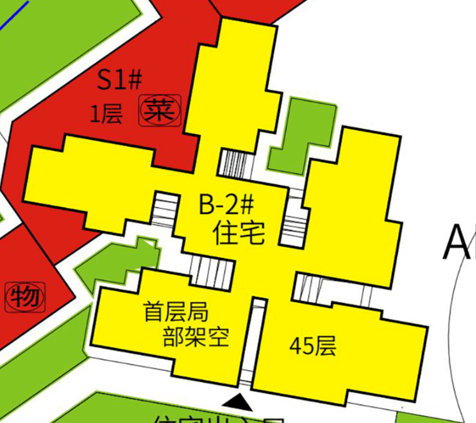 我們把規劃圖拖進cad,發現塔樓主力面積段集中在100-140平,這意味著上