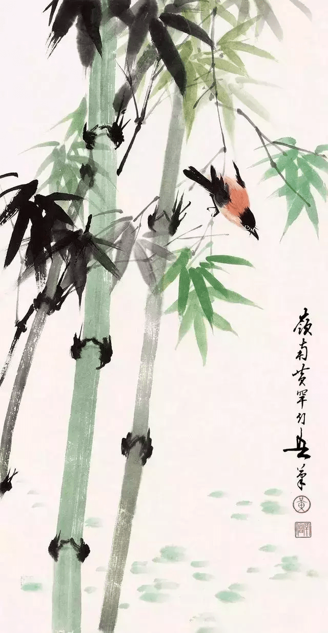 【中华文化】高清国画，元画竹，还是得看大师的！_作品_绘画_田世光