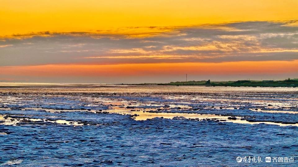 雪后的青岛鳌山湾