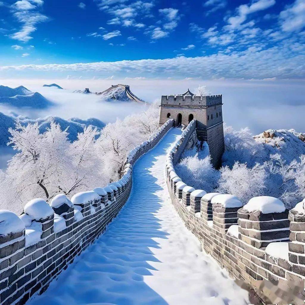 长城的雪景,苍茫大地,万里雪飘