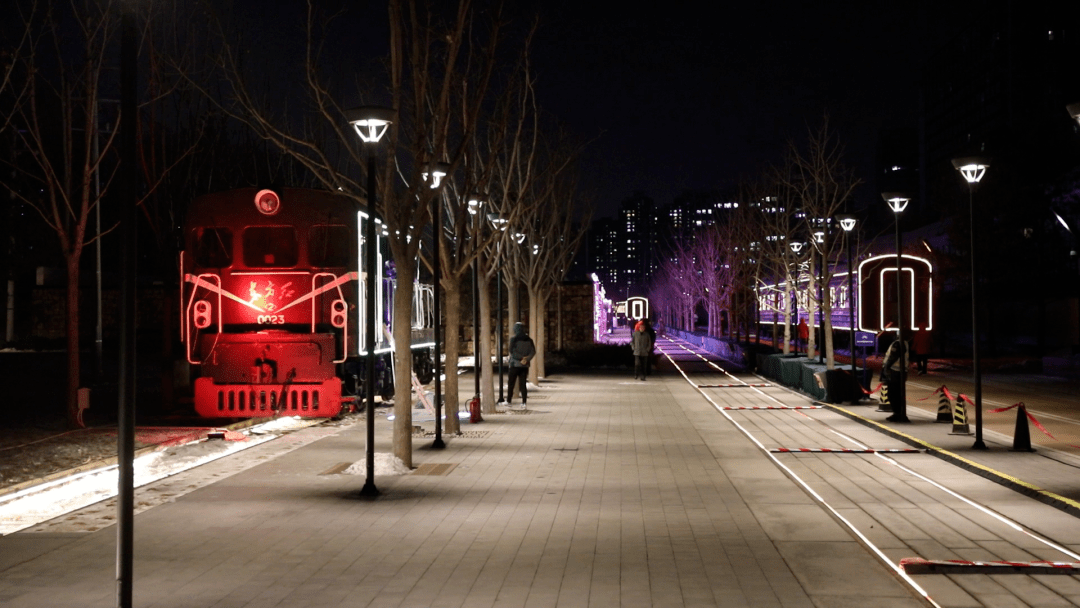 用绚丽夜景打造新年灯光盛宴用光影再现京张铁路风采京张铁路遗址公园